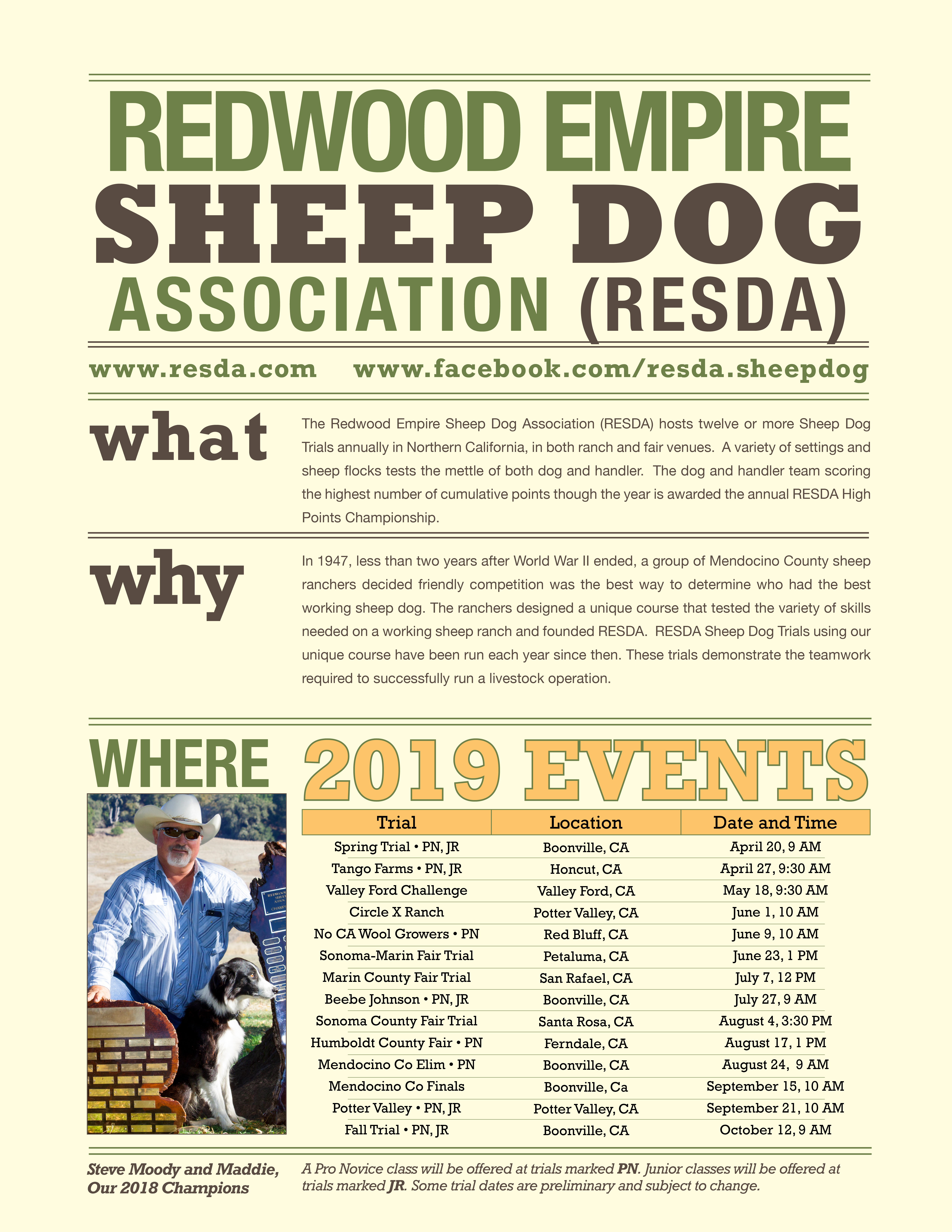  2019 RESDA Schedule 